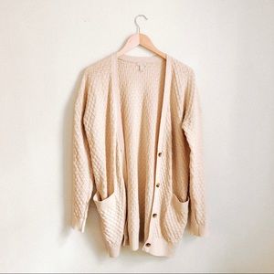 Hinge Pointelle Cardigan Sweater Medium